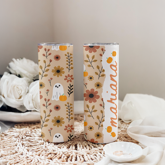 Custom Name Ghost tumbler - Fall Tumbler
