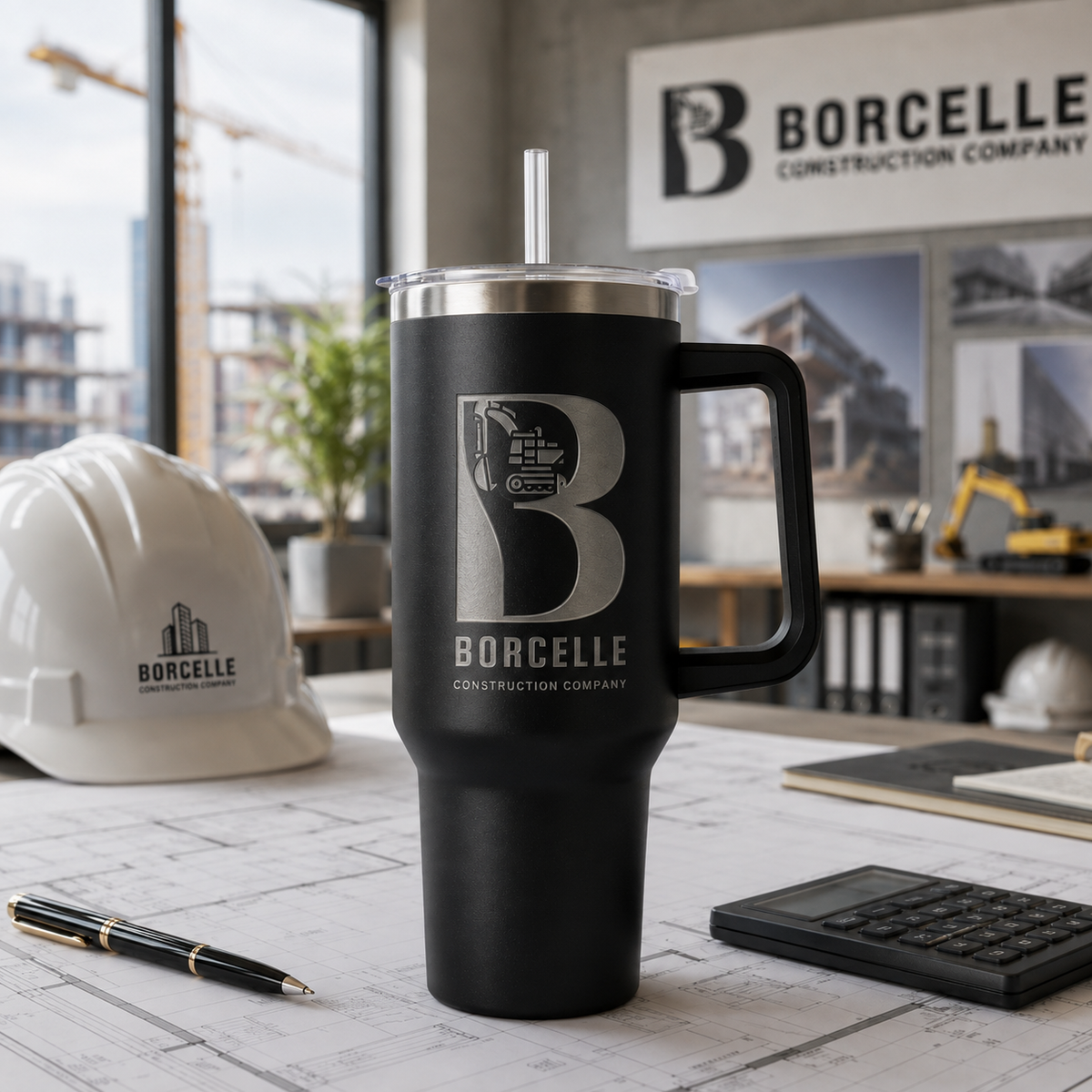 Custom 40oz Laser Engraved Tumbler for Businesses & Events