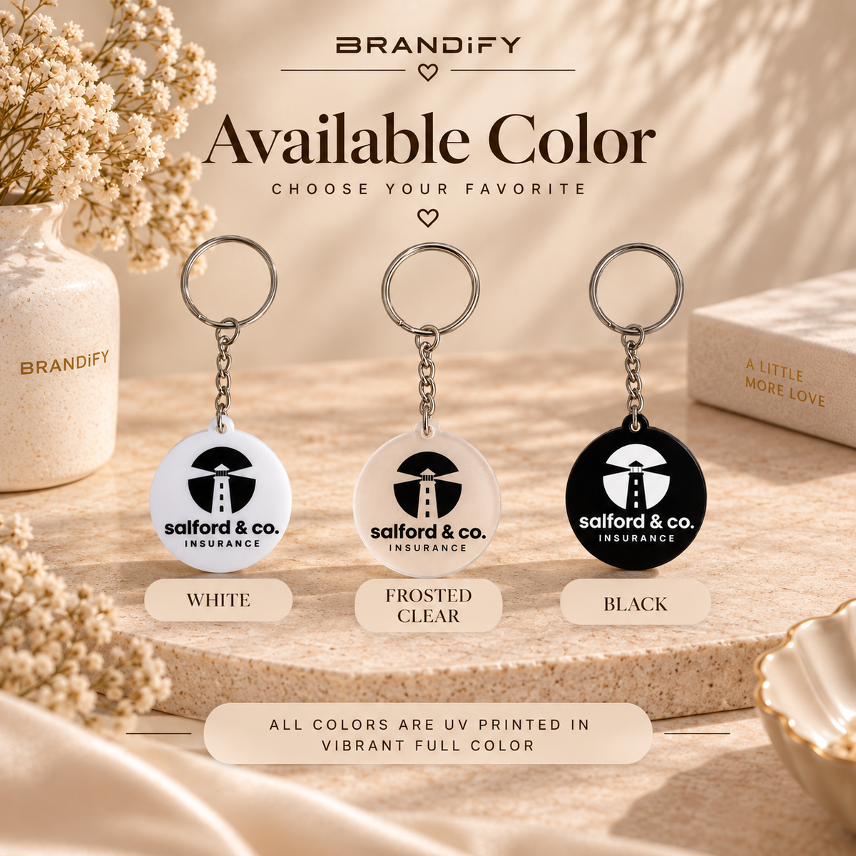 Custom Corporate Gift Kit with Company Logo – Tumbler, Notebook & Acrylic Keychain