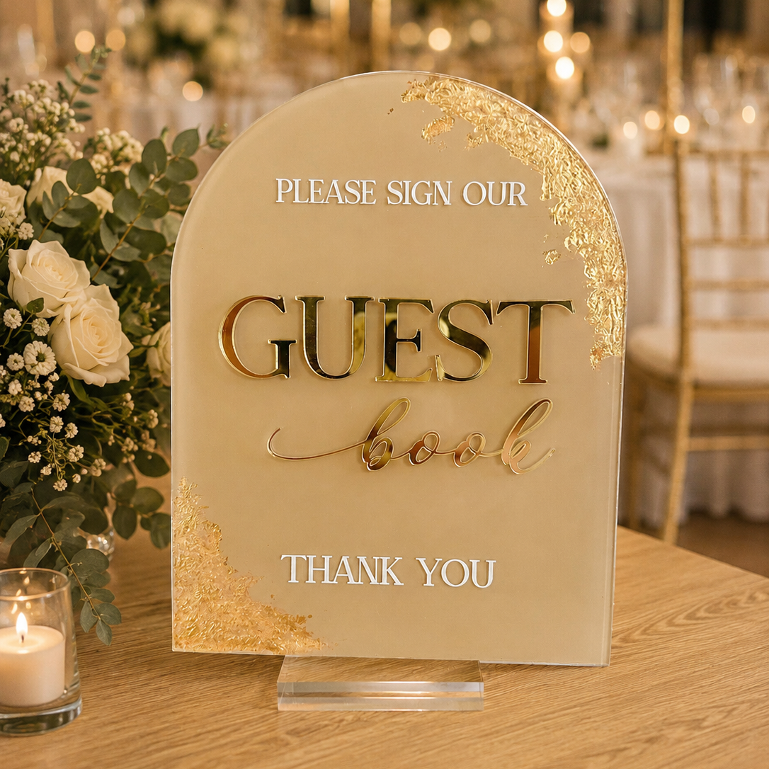 Custom Foil Guest Book Sign