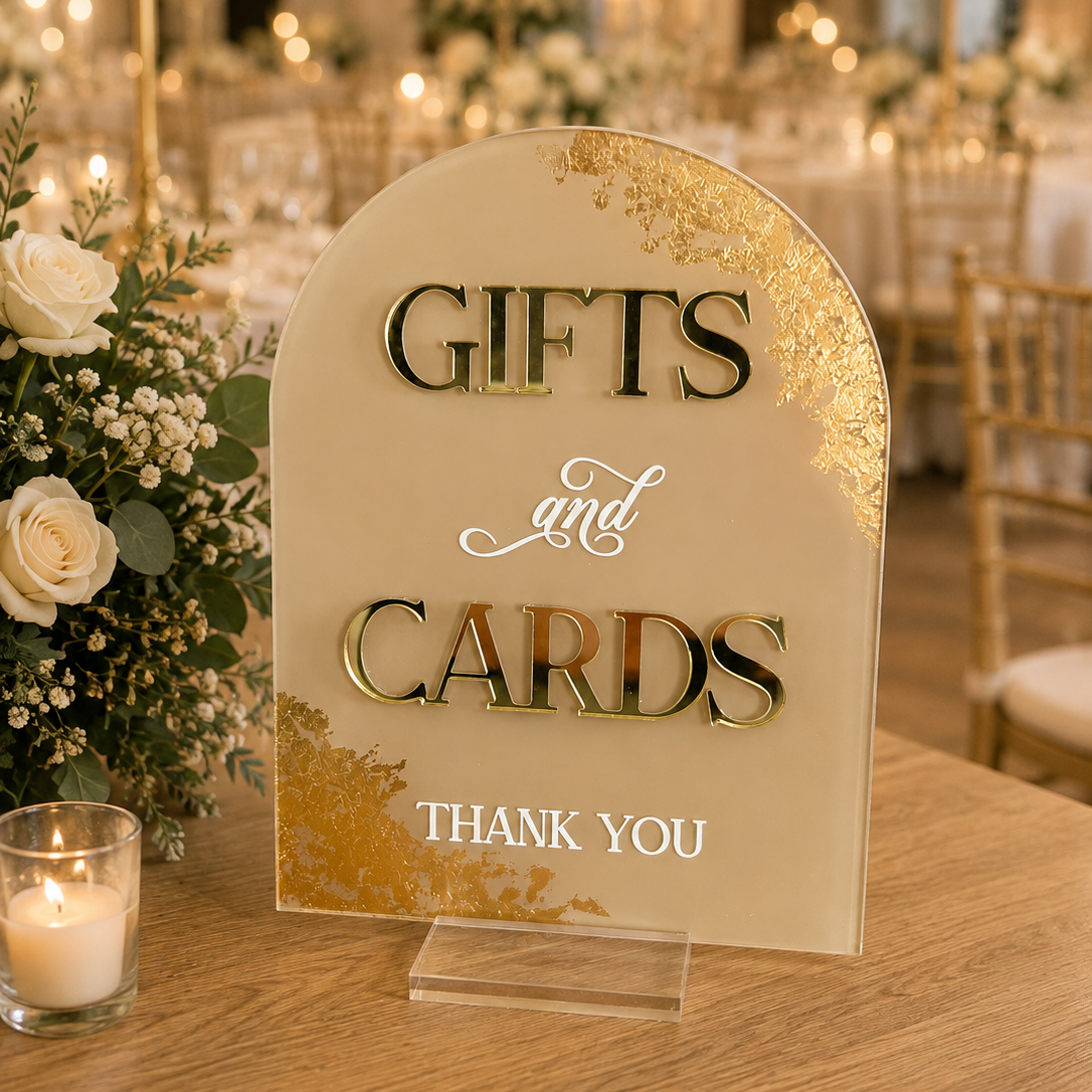 Custom Foil Cards & Gifts Sign