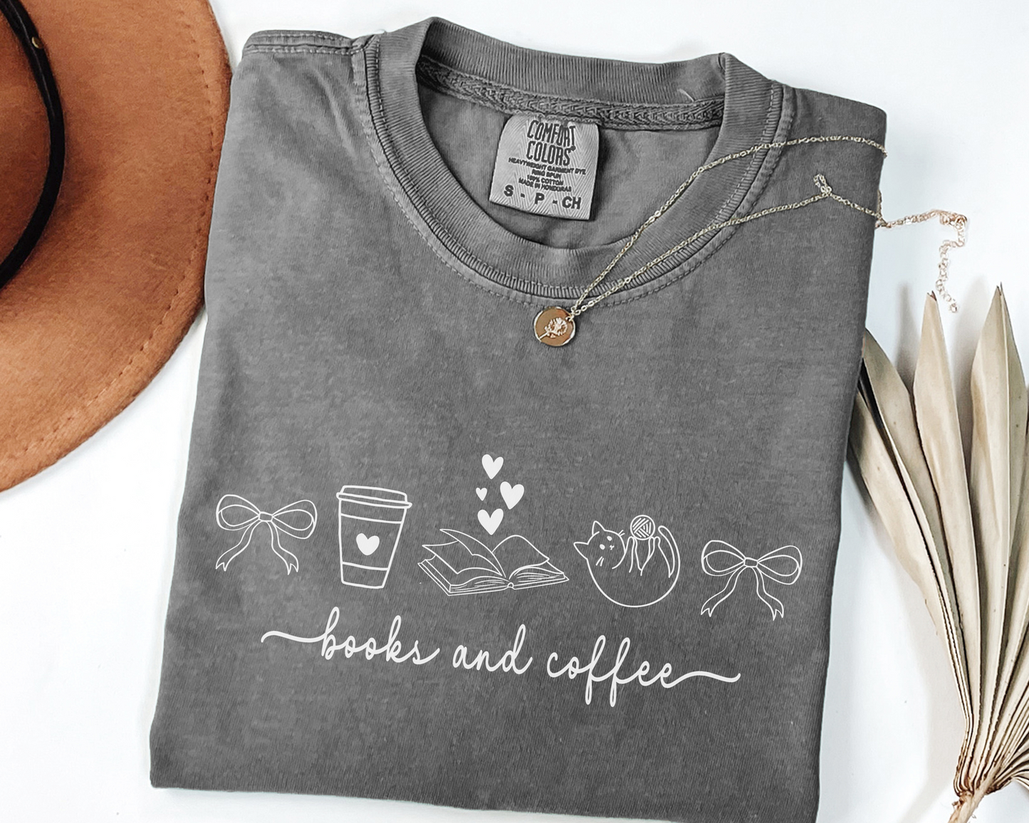 Books And Coffee Comfort Colors® Shirt - Book Lover Gift