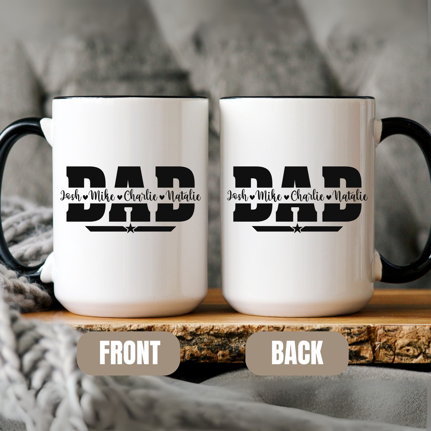 Coffee Mug for Dad - Kids Name Gifts