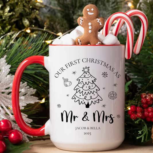 Gift for Couple personalized -  First Christmas married