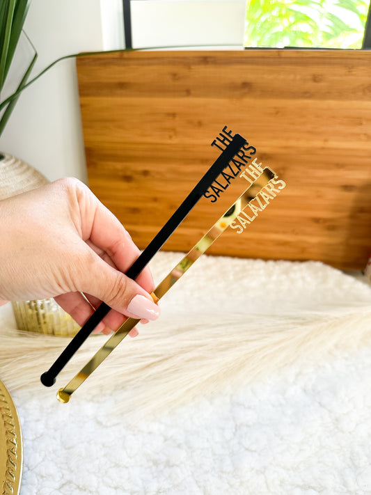 Personalized Drink Stirrers - Cocktail decor