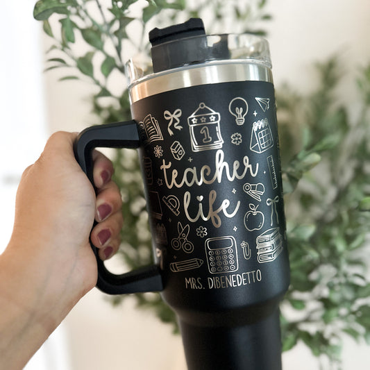 TEACHER LASER ENGRAVED TUMBLER