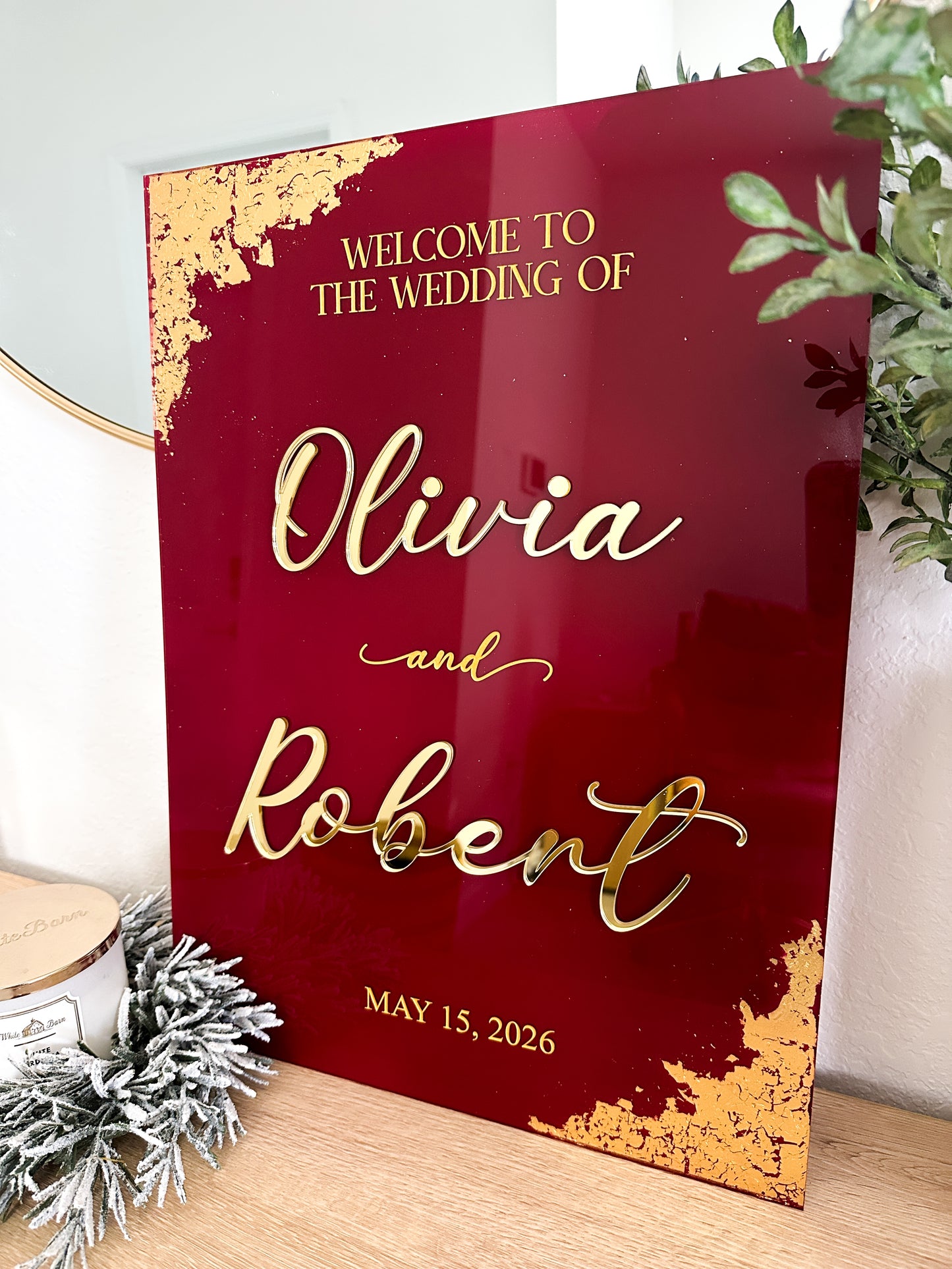 Foil Welcome Wedding Sign