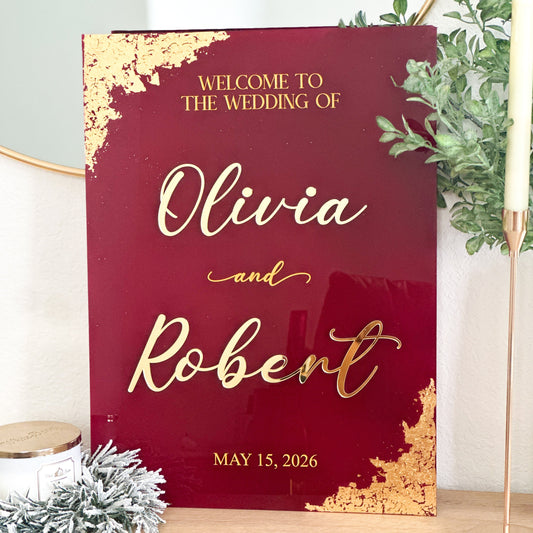 Foil Welcome Wedding Sign