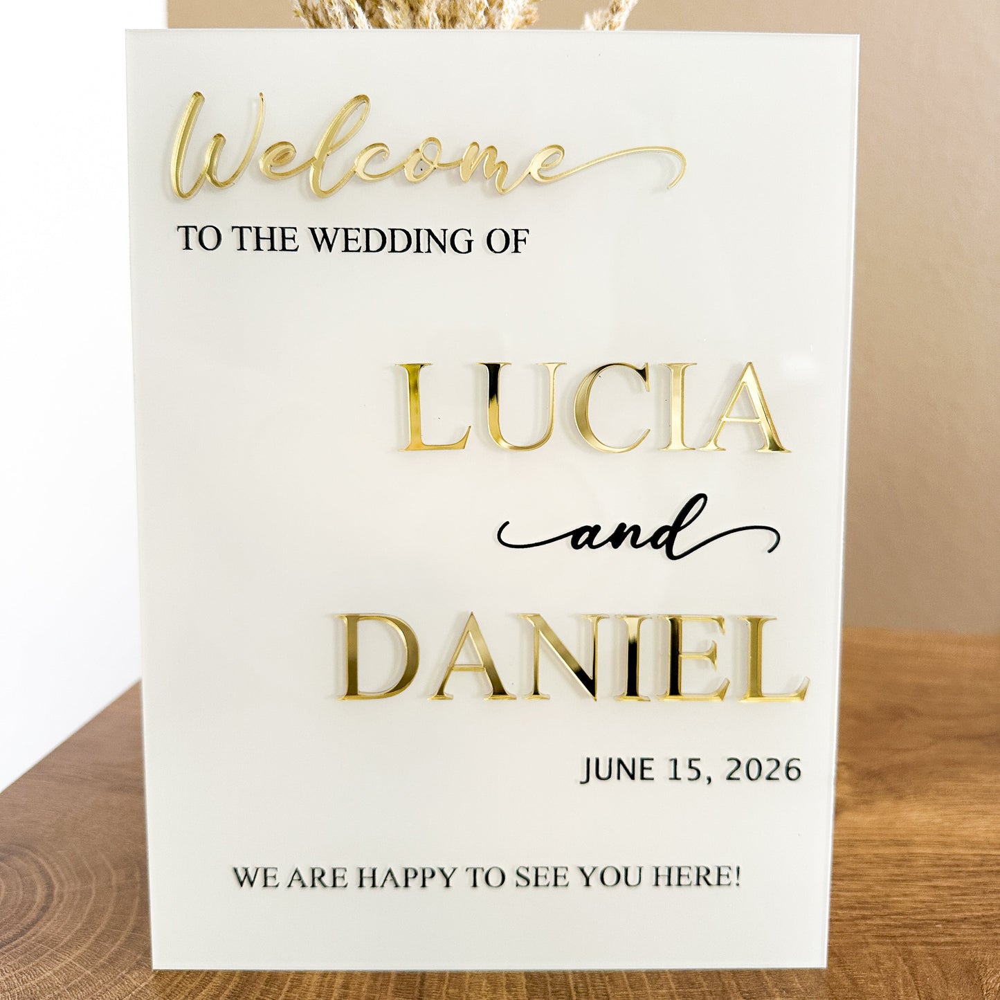 Acrylic Simple Welcome Sign