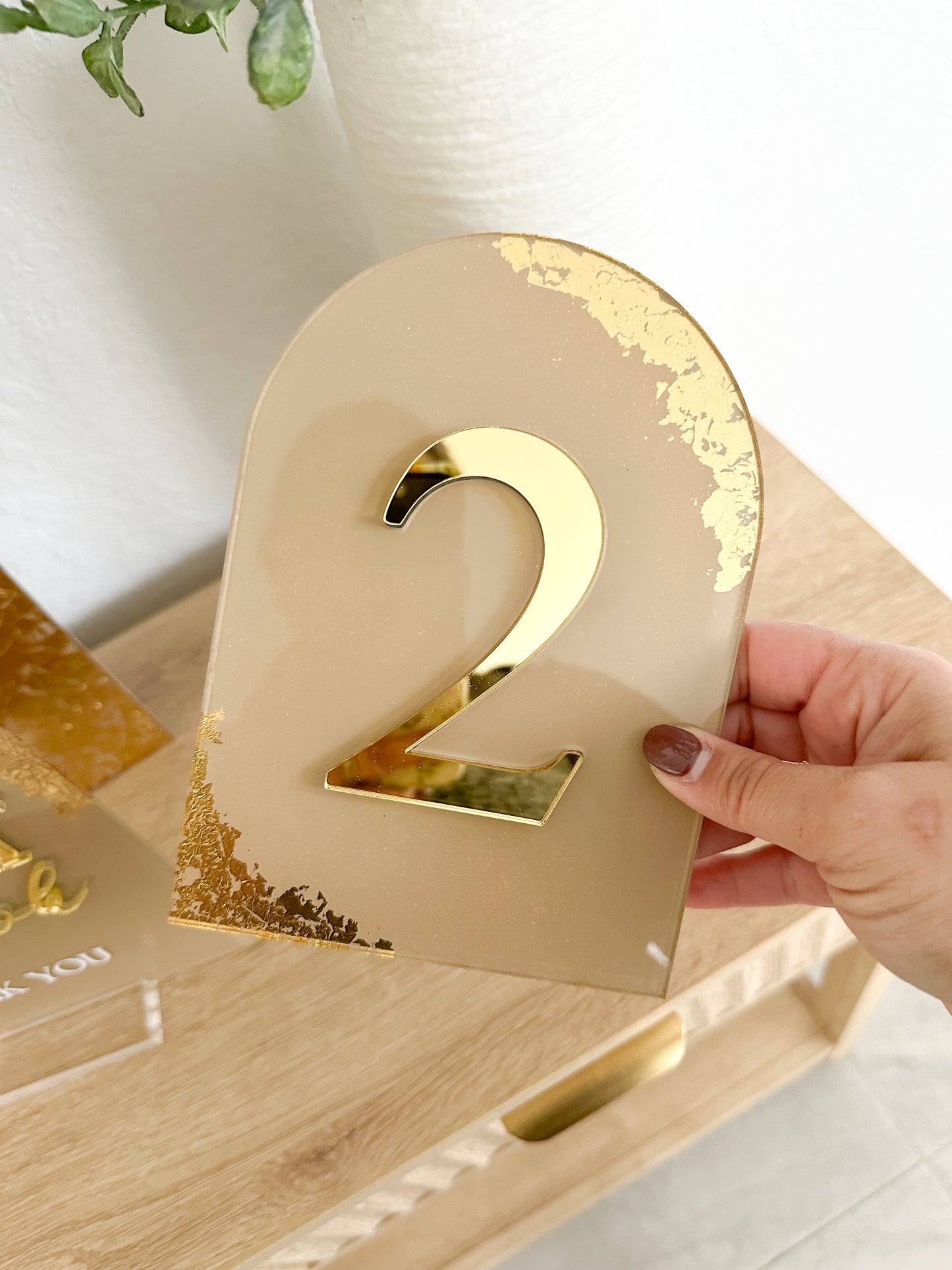 Acrylic Foil Table Number