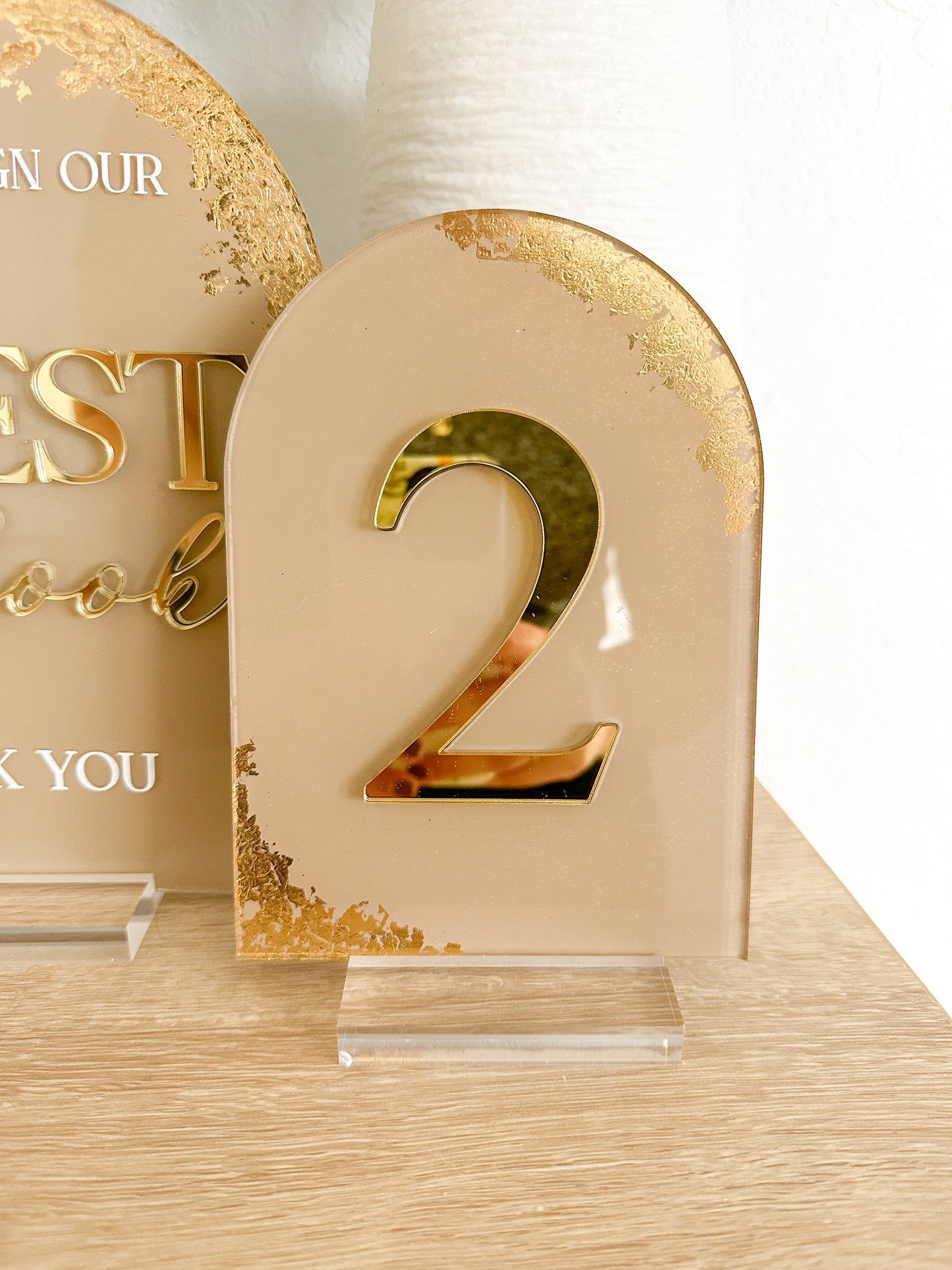 Acrylic Foil Table Number
