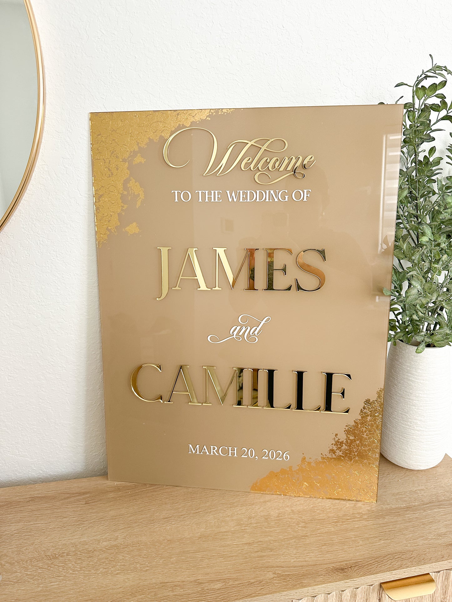 Foil Welcome Wedding Sign