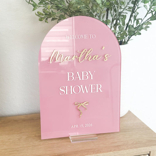 Arch Acrylic Baby Shower Sign