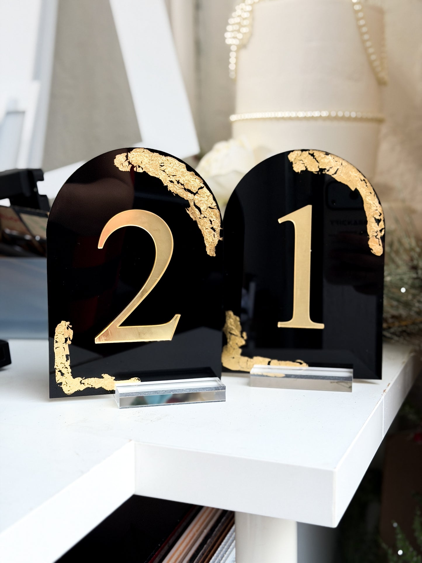 Acrylic Foil Table Number