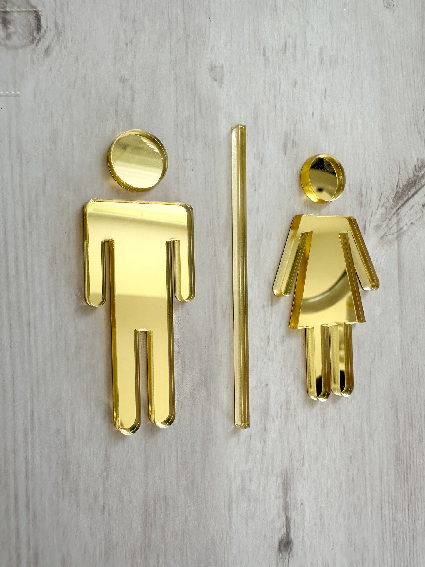 Couple Restroom Door Sign