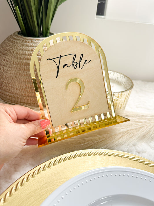Wedding number signs - Wedding table numbers