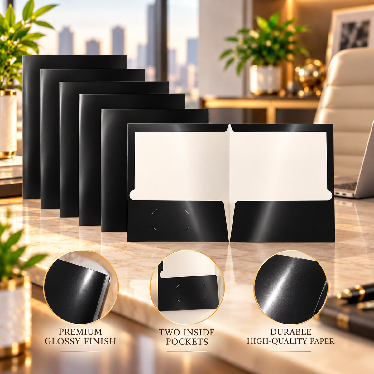 Custom Logo Laminated Paper Folders