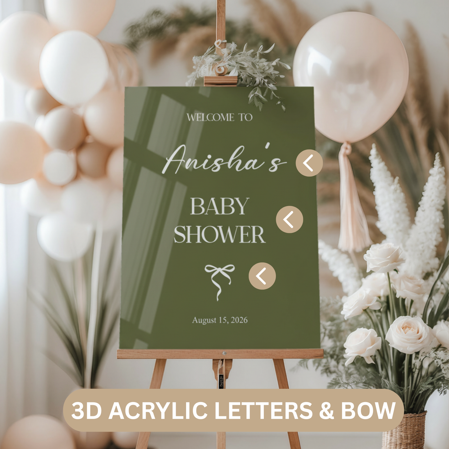 Acrylic Baby Shower Welcome Sign