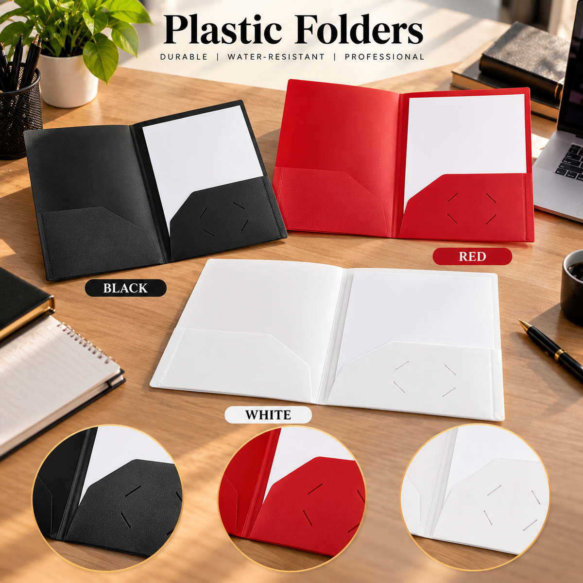 Custom Logo Plastic Presentation Folders