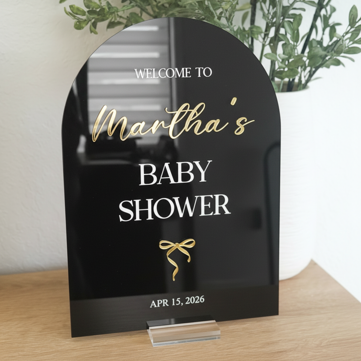 Arch Acrylic Baby Shower Sign