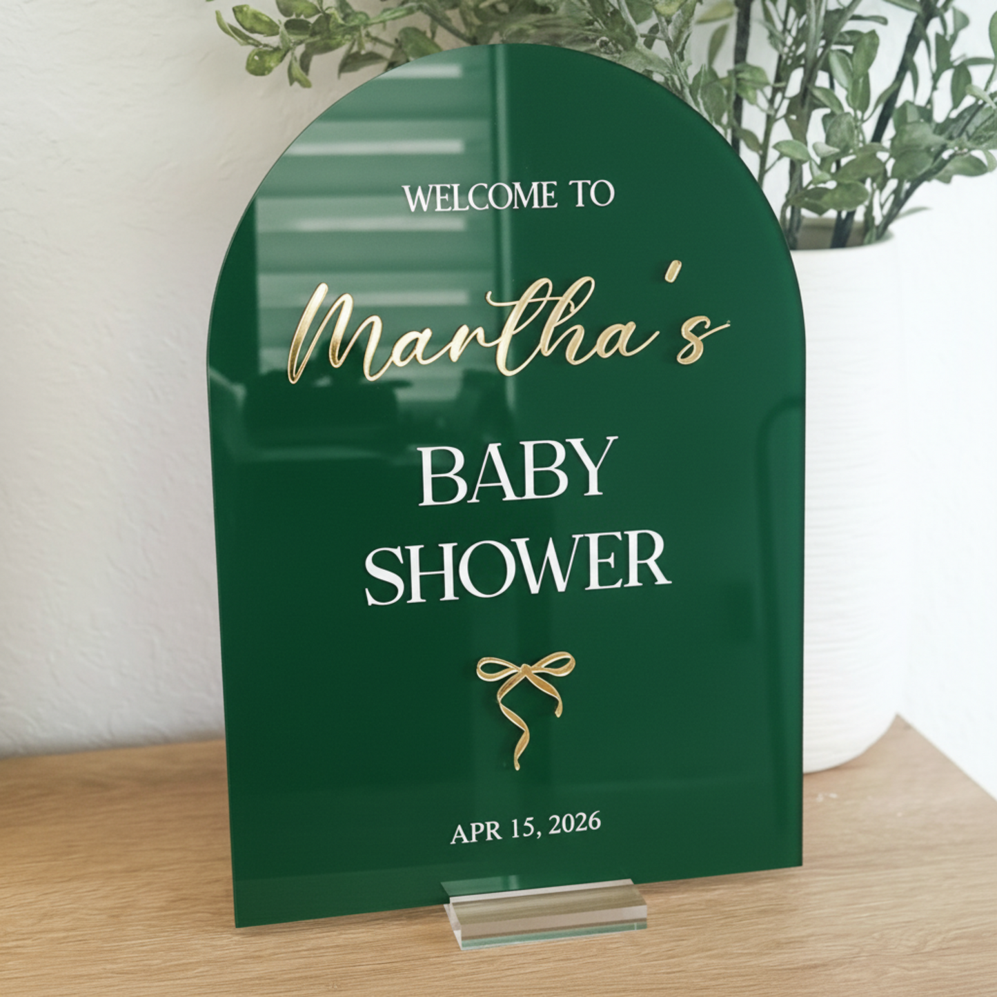 Arch Acrylic Baby Shower Sign