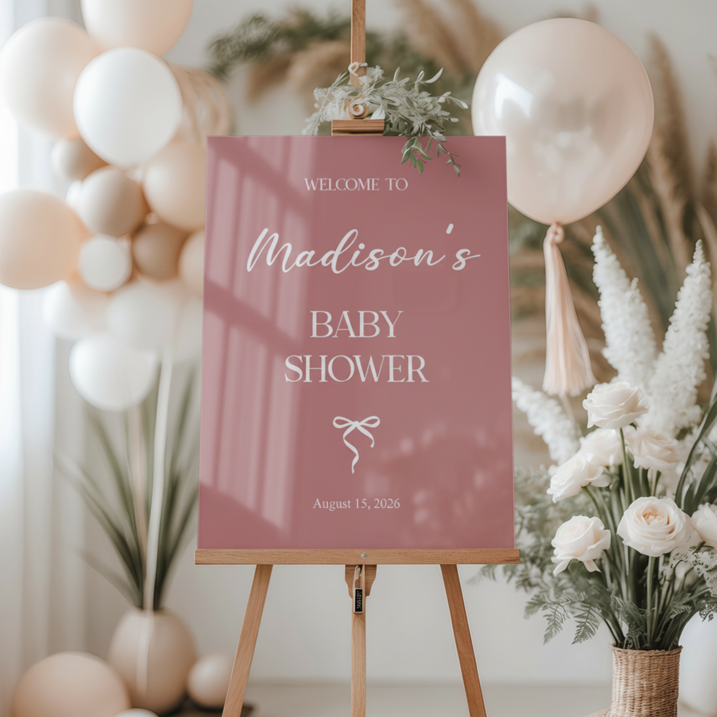 Acrylic Baby Shower Welcome Sign