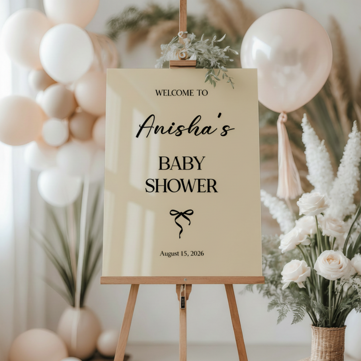 Acrylic Baby Shower Welcome Sign