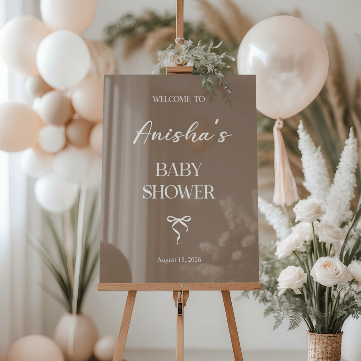 Acrylic Baby Shower Welcome Sign