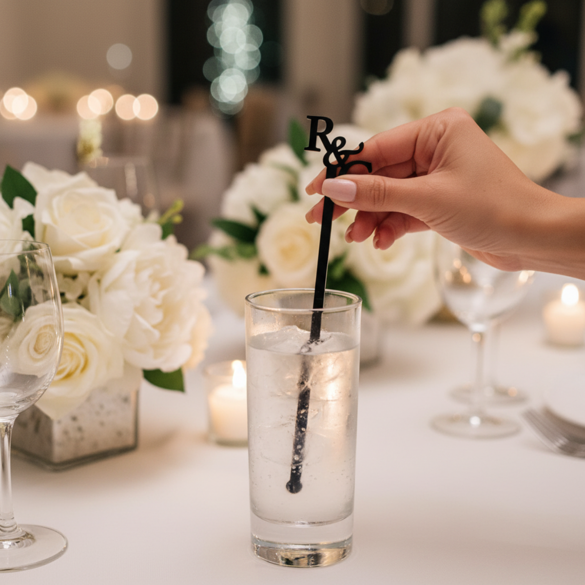 Custom Initials Drink Stirrers