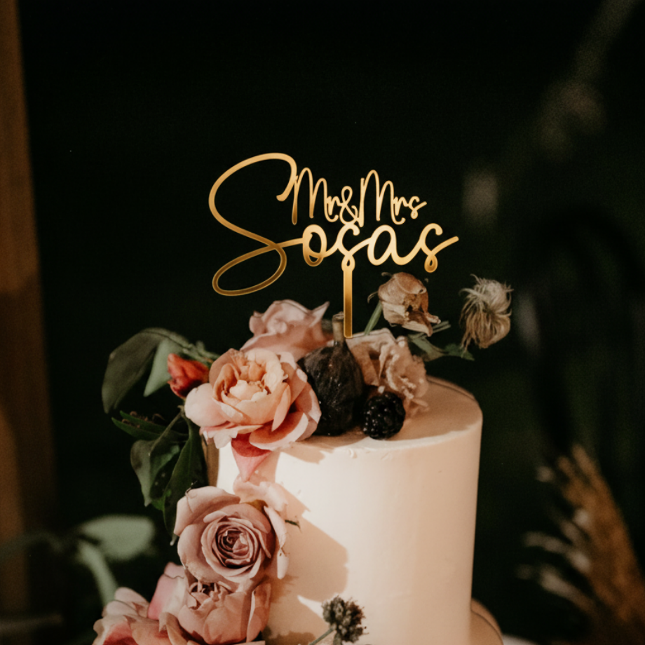 Custom Mr&Mrs Wedding Cake Topper