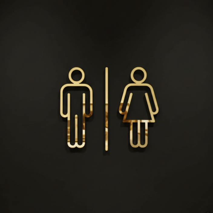 Restroom Door Sign