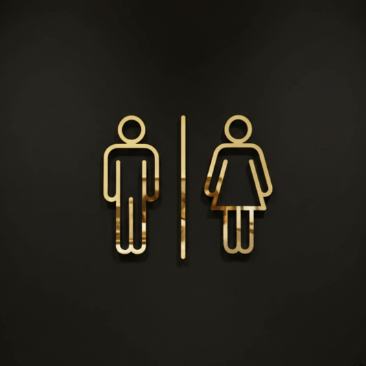 Restroom Door Sign