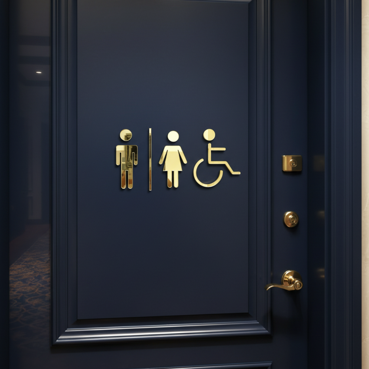Luxury Acrylic Restroom Sign