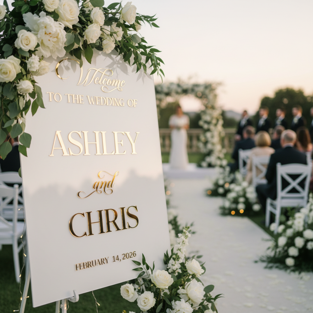 Luxury Acrylic Welcome Sign