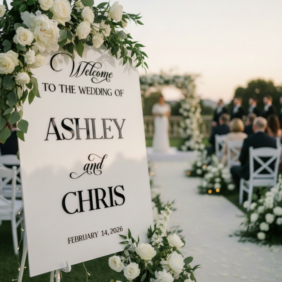 Luxury Acrylic Welcome Sign