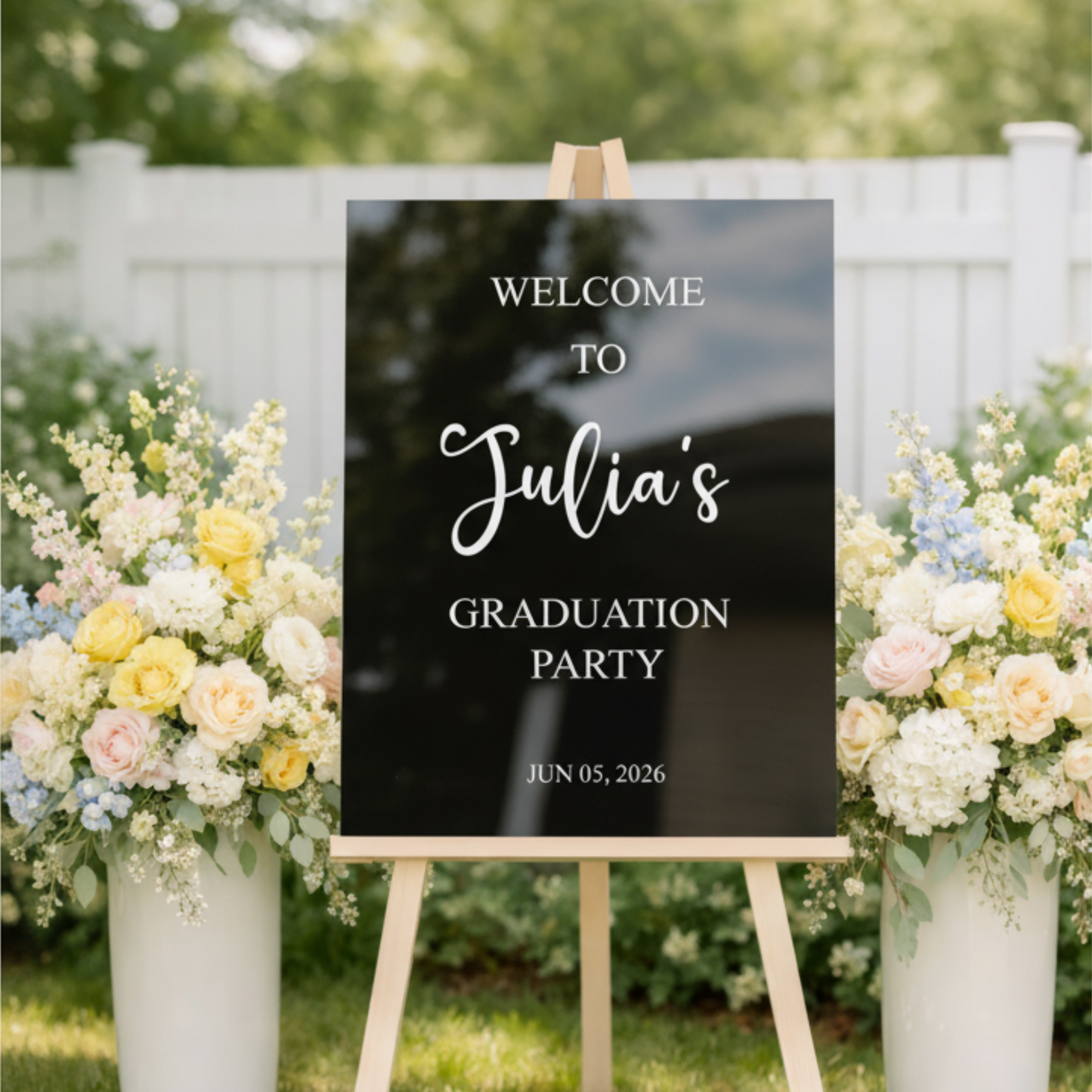 Monogram Acrylic Graduation Sign
