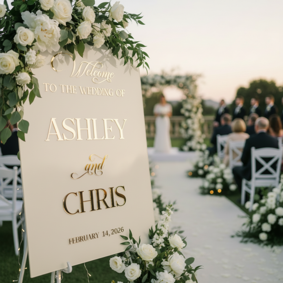 Luxury Acrylic Welcome Sign