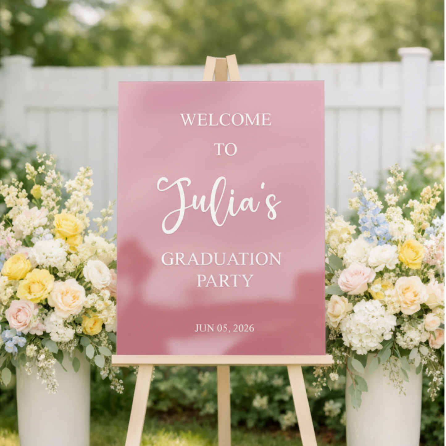 Monogram Acrylic Graduation Sign