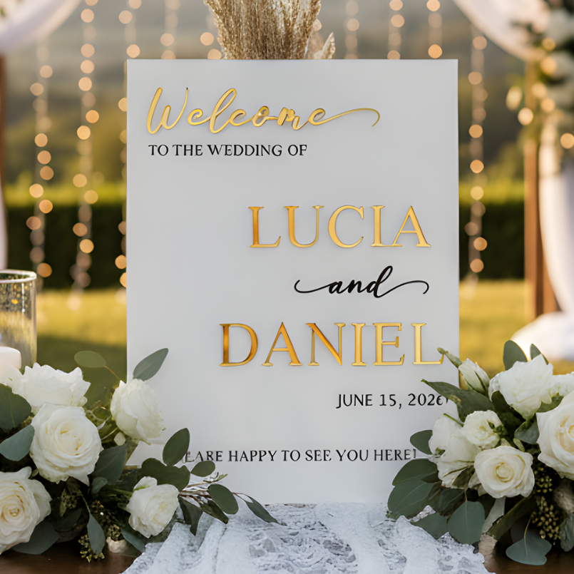 Acrylic Simple Welcome Sign